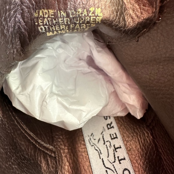 New Trotters Jill Brown Croc Texture Leather Ankle Vintage Booties Women’s 5.5W - Picture 11 of 13